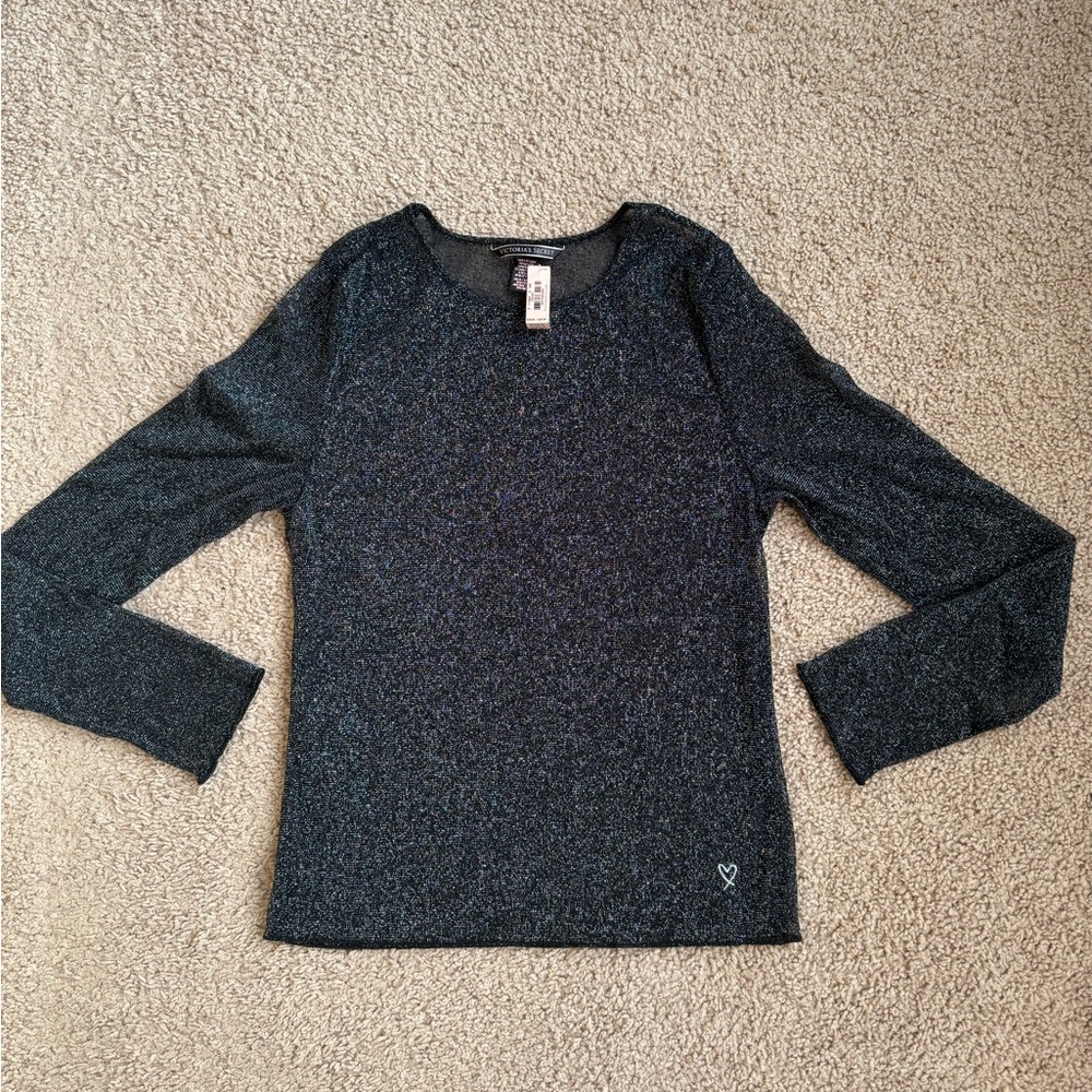 Victoria’s Secret Sheer Shimmer Sparkle Long Sleeve Shirt